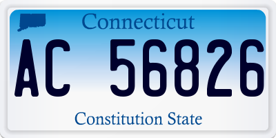 CT license plate AC56826