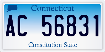 CT license plate AC56831