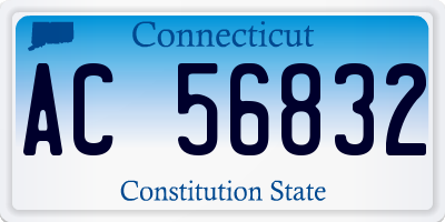 CT license plate AC56832