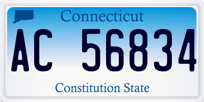 CT license plate AC56834