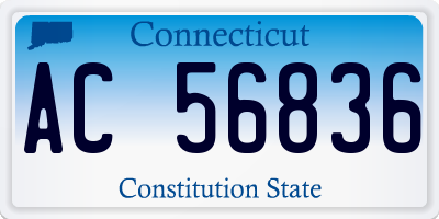 CT license plate AC56836