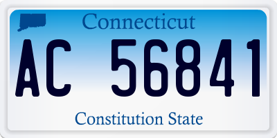 CT license plate AC56841