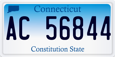 CT license plate AC56844