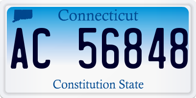 CT license plate AC56848