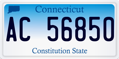 CT license plate AC56850