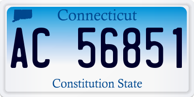 CT license plate AC56851