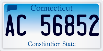 CT license plate AC56852