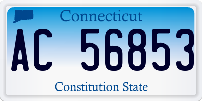CT license plate AC56853