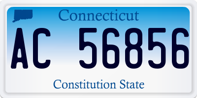 CT license plate AC56856