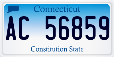 CT license plate AC56859