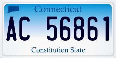 CT license plate AC56861