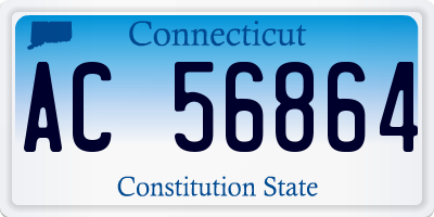 CT license plate AC56864