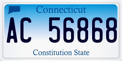 CT license plate AC56868
