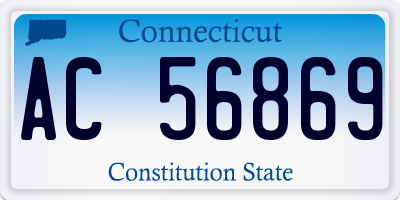 CT license plate AC56869