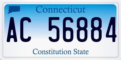 CT license plate AC56884