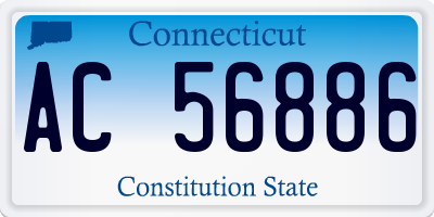 CT license plate AC56886