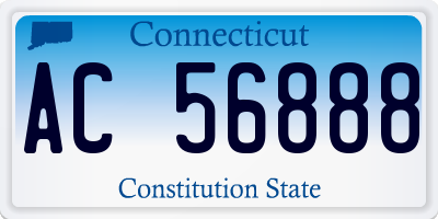 CT license plate AC56888