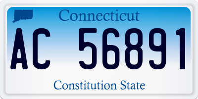 CT license plate AC56891