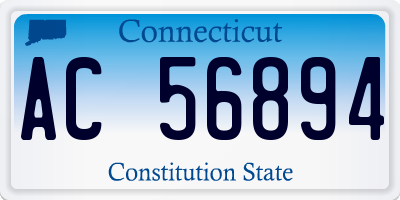 CT license plate AC56894