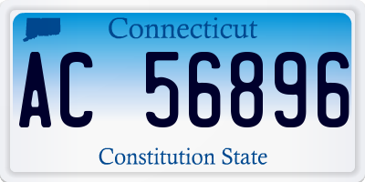 CT license plate AC56896