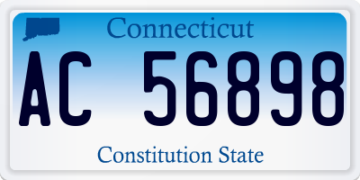 CT license plate AC56898
