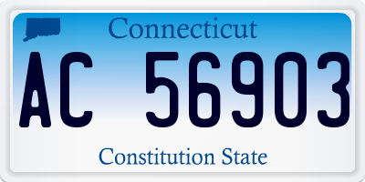 CT license plate AC56903