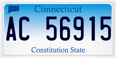 CT license plate AC56915