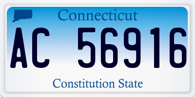 CT license plate AC56916