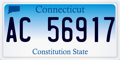 CT license plate AC56917