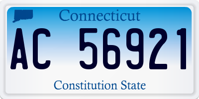 CT license plate AC56921