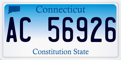 CT license plate AC56926