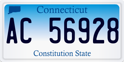 CT license plate AC56928