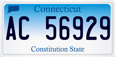 CT license plate AC56929