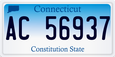 CT license plate AC56937