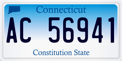 CT license plate AC56941