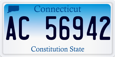 CT license plate AC56942