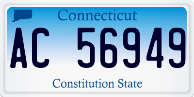 CT license plate AC56949