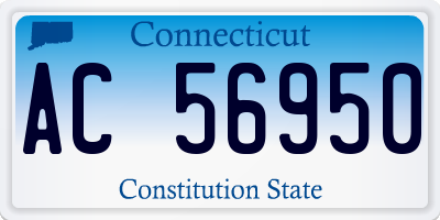 CT license plate AC56950