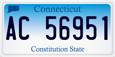 CT license plate AC56951