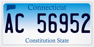 CT license plate AC56952