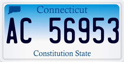 CT license plate AC56953