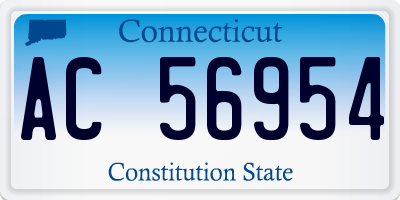 CT license plate AC56954