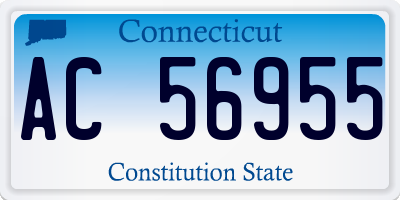 CT license plate AC56955