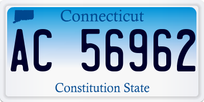 CT license plate AC56962