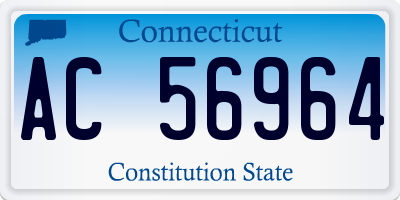 CT license plate AC56964