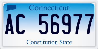 CT license plate AC56977