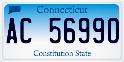 CT license plate AC56990