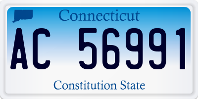 CT license plate AC56991