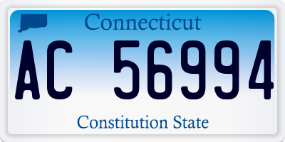 CT license plate AC56994