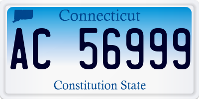 CT license plate AC56999